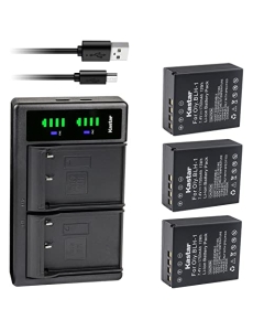 Kastar 3-Pack BLH-1 Battery and LTD2 USB Charger Compatible with Olympus OM-D E-M1 Mark II, OM-D EM1 Mark II, OM-D E-M1 MARKII, OM-D E-M1 MARK2, OM-D E-M1X EM1X, OM-D EM1 Mark III Camera