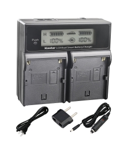Kastar LCD Dual Fast Charger Replacement for Sony BP-U30, BPU30, PMW-100, PMW-150, PMW-160, PMW-200, PMW-300, PMW-EX1, PMW-EX1R, PMW-EX3, PMW-EX160, PMW-EX260, PMW-EX280, PMW-F3, PXW-FS5, PXW-FS7