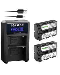 Kastar 2-Pack NP-FM500H Battery and LED2 USB Charger Compatible with Sony α200, Alpha A200, DSLR-A200, DSLR-A200K, DSLR-A200W, DSLR-A200WB, DSLR-A300, α300, Alpha A300, DSLR-A300K, DSLR-A300K/N Camera