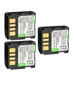 Kastar BN-VF707 Battery 3-Pack Replacement for JVC GR-X5AA GR-X5AC GR-X5AG GR-X5AH GR-X5E GR-X5EK GR-X5EX GR-X5EY GR-X5EZ GR-X5US GZ-D240 GZ-D270 GR-D360 GR-D360E GR-D360EX GR-D360EY Camera
