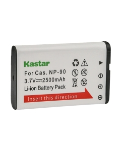 Kastar 1-Pack Battery Replacement for Casio NP-90 NP-90DBA Battery, BC-90L Charger, Casio Exilim EX-FH100 EX-FH100BK, Exilim EX-H10, Exilim EX-H15, Exilim EX-H20 EX-H20G EX-H20GBK EX-H20GSR Cameras