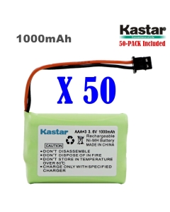 Kastar 50-Pack AAAX3 3.6V MSM 1000mAh Ni-MH Rechargeable Battery for Uniden Cordless Phone BT-446 BT446 BP-446 BP446 BT-1005 BT1005 TRU8885 TRU8885-2 TRU88852 TRU8888 TRU9460 TRU9465 TRU9480 TCX-800