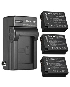 Kastar 3-Pack Battery and AC Wall Charger Replacement for Panasonic Lumix DMC-G6 DMC-G6KK, Lumix DMC-G7 DMC-G7HK, Lumix DMC-G81, Lumix DMC-G85, Lumix DMC-GX8 DMC-GX8KBODY, Lumix DMC-GH2 DMC-GH2GK