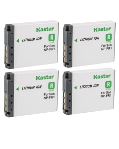 Kastar 4-Pack NP-FR1 Battery 3.6V 1250mAh Replacement for Sony CyberShot DSC-T50/B, CyberShot DSC-T50/R, CyberShot DSC-G1, CyberShot DSC-V3, CyberShot DSC-F88, CyberShot DSC-P100 Camera