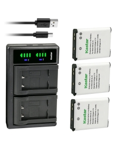 Kastar 3-Pack NP-BJ1 Battery and LTD2 USB Charger Replacement for Sony NP-BJ1 NPBJ1 Battery, Sony NP-BJ1 Charger, Sony DSC-RX0 DSCR0, DSC-RXO DSCRO Digital Camera