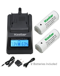 Kastar Ultra Fast Charger(3X Faster) Kit and Battery (2-Pack) for Canon NB-9L and Canon PowerShot N, N2, SD4500, SD4500 is, ELPH 510 HS, ELPH 520 HS, ELPH 530 HS Cameras