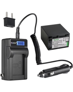 Kastar 1-Pack NP-FV100 Battery and LCD AC Charger Compatible with Sony HDR-PJ380, HDR-PJ390, HDR-PJ420, HDR-PJ50, HDR-PJ510, HDR-PJ540, HDR-PJ580, HDR-PJ650, HDR-PJ670, HDR-PJ710, HDR-PJ740