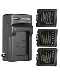 Kastar 3-Pack Battery and AC Wall Charger Replacement for Panasonic CGA-S001 DMC-FX1GC-A, DMC-FX1GC-D, DMC-FX1GC-G, DMC-FX1GC-R, DMC-FX1GC-S, DMC-FX5, DMC-FX5BS, DMC-FX5EG, DMC-FX5EG-A, DMC-FX5EG-S