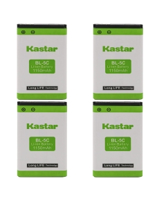 Kastar BL-5C Battery 4-Pack Replacement for Retevis RT22 RT22S RT15 RT19, WLN KD-C1 Walkie Talkies, LUITON LT-316, TIDRADI TD-M8, Zastone X6, Zeadio ZS-B1 DC Two Way Radios