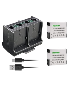 Kastar 2-Pack Battery and Quadruple Charger Compatible with Panasonic DMW-BCM13, DMW-BCM13E, DMW-BCM13PP Battery, Panasonic VSK0800, VSK0801 Charger