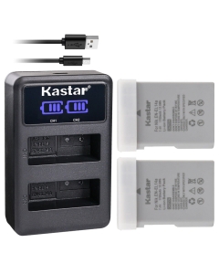 Kastar Battery 2 Pack and LED Dual Charger for Nikon EN-EL14a EN-EL14 MH-24, Nikon Coolpix P7000 Coolpix P7100 Coolpix P7700 Coolpix P7800 Nikon D3100 D3200 D3300 D3400 D5100 D5300 D5500 D5600 Df DSLR