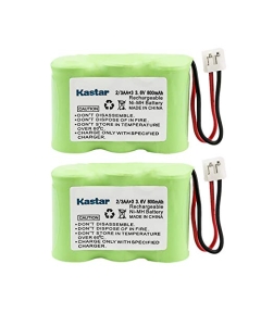 Kastar 2-Pack 2/3AA 3.6V 800mAh EH Ni-MH Rechargeable Battery for AT&T 2422 80-5074-00-00 Lucent 2422 Vtech ia5870 ia5882 Sanik 3SN-2/3AA30-S-J1 Cordless Phone (Check Your Cordless Phone Model Down)