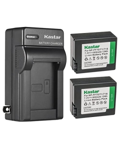Kastar 2-Pack NP-FF70 Battery and AC Wall Charger Replacement for Sony NP-FF70, NP-FF71, NP-FF71S Battery, Sony DCR-HC1000, DCR-HC1000E, DCR-PC106, DCR-PC106E, DCR-PC107, DCR-PC107E, DCR-PC108 Camera