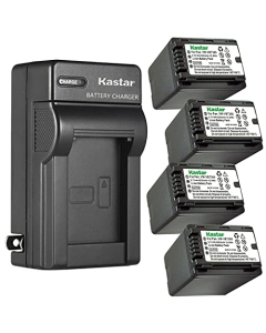 Kastar 4-Pack VBT380 Battery and AC Wall Charger Replacement for Panasonic VW-VBT380, VW-ACT380, VW-VBT190, VW-ACT190 Battery, Panasonic VW-BC10, VW-BC10-K, VW-BC10PP, VW-PWPK Charger