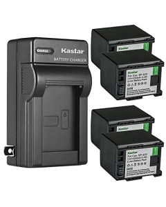 Kastar 4-Pack Battery and AC Wall Charger Replacement for Canon BP-820 BP820, BP-828 BP828 Battery, Canon CG-800 CG800 Charger, Canon XF400, XF405, XA10, XA11, XA15, XA20, XA25, XA30, XA35 Camera