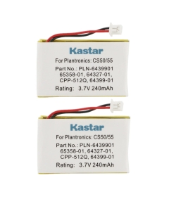 Kastar 2-Pack Battery Replacement for Lifter HL10 Savi 410 Savi 420 Savi 710 Savi 720 Savi Office WH300 Savi Office WH350 Supra Plus Wireless Headsets C W710 W720 WO300 WO350