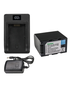 Kastar 1-Pack Battery and Ultrafast Charger Replacement for JVC BN-VC264G BN-VC296G Battery, JVC GY-HC500 Series Camcorder, JVC Connected CAM GY-HC500E GY-HC500U, JVC GY-HC 550 GY-HC 550E Camcorder