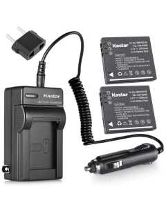 Kastar 2X Battery + Charger Replacement for Panasonic Lumix CGA-S008 DMW-BCE10 VW-VBJ10E BP-DC6, Lumix DMC-FX520 SDR-S25 SDR-S26 DMC-FS20 DMC-FX37 DMC-FX55 DMC-FX500 DMC-FS5 DMC-FX30 DMC-FX33 DMC-FX35