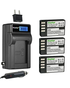 Kastar 3-Pack Battery & LCD AC Charger Kit for Pentax D-Li109, D-BC109, K-R, K-30, K-50, K-70, K-500, K-S1, K-S2, KP, K2, K30, K50, K70, K500, KS1, KS2 Cameras (7.4V, 2100mAh, 8.4V DC, 800mA)