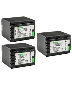 Kastar 3-Pack Battery VW-VBK360 Replacement for Panasonic SDR-T70K, SDR-T70P, SDR-T71, SDR-T71K, SDR-T76, SDR-T76K, SDR-T95, HC-V10, HC-V10EB-K, HC-V10EB-R, HC-V10EG-K, HC-V10EG-R, HC-V10GK Camera