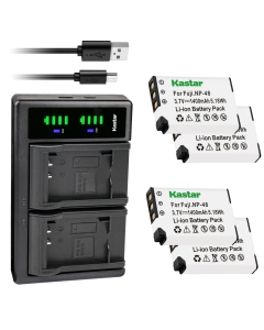 Kastar 4-Pack Battery and LTD2 USB Charger Replacement for Fujifilm NP-48 FNP-48 NP48 FNP48 Battery, Fujifilm XQ1 Digital Camera, Fujifilm XQ2 Digital Camera