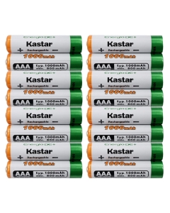 Kastar 16 Pcs Battery Replacement for HR03,Out Door Solar Light, Solar Spinner, Solar Power Unites, Garden Landscaping Solar Light, Garden Decorations, Path Light, Remotes, Mice, Walkie Talkies