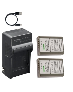 Kastar 2-Pack Battery and AC & USB-C Charger, Compatible with Olympus BLN-1 BLN1, for OM-D E-M1 E-M5 E-M5 Mark II Pen E-P5 Pen-F Cameras