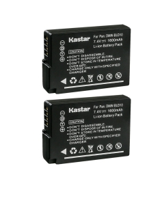 Kastar 2-Pack DMW-BLD10 Battery Replacement for Panasonic DMW-BLD10, DMW-BLD10E, DMW-BLD10PP Battery, Panasonic DE-A93 DE-A93B, DE-A94 DE-A94B Charger