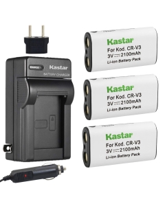 Kastar Battery 3-Pack and Charger Replacement for PowerShot A60 70 75 300, Coolpix 600 700 800 950 990 2100 2200 3100 3200, Dig Max