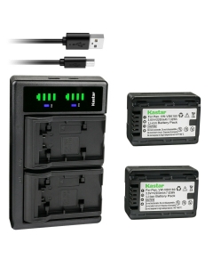 Kastar 2-Pack VW-VBK180 Battery and LTD2 USB Charger Replacement for Panasonic VW-VBK180 VW-VBK360, VW-VBL090 VW-VBL090PPK Battery, Panasonic SDR-T71K, SDR-T76, SDR-T76K, SDR-T95 Camera