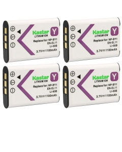 Kastar 4-Pack Battery Replacement for Sony NP-BY1 NPBY1 Battery, Sony Mini HDR-AZ1 Mini HDR-AZ1vb Mini HDR-AZ1vr Video Cameras