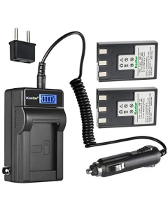 Kastar 2-Pack NB-1L Battery and LCD AC Charger Compatible with Canon NB-1L, NB-1LH Battery, Canon CB-2L, CB-2LS CB-2LSE, CBC-NB1 Charger, Canon PowerShot S400, PowerShot S410, PowerShot S500 Cameras