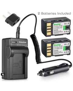 Kastar Battery X2 & Travel Charger Replacement for JVC BN-VF815 BNVF815 Everio GC-PX10 GC-PX100 GS-TD1 GZ-HD300 GZ-HD320 GZ-HM1 GZ-HM200 GZ-HM400 GZ-MG630 GZ-MG650 GZ-MG670 GZ-MG680 GZ-MS120 GZ-MS130