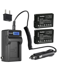 Kastar 2-Pack DMW-BLD10 Battery and LCD AC Charger Compatible with Panasonic DMW-BLD10, DMW-BLD10E, DMW-BLD10PP Battery, Panasonic DE-A93 DE-A93B, DE-A94 DE-A94B Charger, Panasonic DMC-GX1 G3 GF2