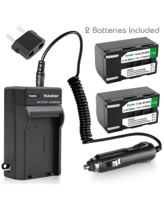 Kastar SB-LSM160 Battery (2-Pack) + Charger for Samsung SB-LSM80, SB-LSM160, SB-LSM320 and SC-D351 VP-D351 VP-D352 VP-D352i VP-D353 VP-D353i VP-D354 VP-D354i VP-D647 VP-D651 VP-D653 VP-DC161 VP-DC163