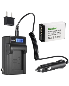 Kastar 1-Pack LP-E17H Battery and LCD AC Charger Compatible with Canon KISS X8i, KISS X9i, Rebel SL2, EOS Rebel T6i, EOS Rebel T6s, EOS Rebel T7i, EOS Rebel T8i, EOS M3, EOS M5, EOS M6 Digital Cameras