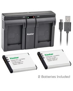 Kastar 2X Battery + USB Dual Charger for Olympus Li-70B, Li-70C, D-700, D-705, D-710, D-715, D-745, FE-4020, FE-4040, FE-5040, VG-110, VG-120, VG-130, VG-140, VG-145, VG-150, VG-160, X-940, X-990