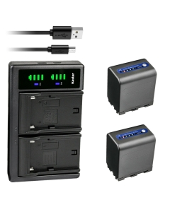 Kastar 2-Pack NP-QM91D Battery and LTD2 USB Charger Compatible with Sony CCD-PC101 CCD-PC103 CCD-PC104 CCD-PC105 CCD-PC110 CCD-PC115 CCD-PC120 CCD-PC330 CCD-TRV6 CCD-TRV8 CCD-TRV10 CCD-TRV11 Camera
