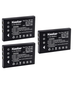 Kastar Battery 3-Pack Replacement for Samsung SLB-1137 U-CA3 U-CA4 U-CA5 V10 V700 V800, Fujifilm NP-60 FinePix F401 F601 M603, Kodak KLIC-5000 DX6490 DX7630 LS420 LS753, Olympus Li-20B AZ-1 AZ-2