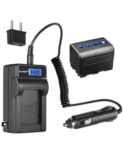 Kastar 1-Pack NP-QM71D Battery and LCD AC Charger Compatible with Sony HVR-A1, HVR-A1U DSLR-A100, CCD-TRV106, CCD-TRV108, CCD-TRV116, CCD-TRV118, CCD-TRV126, GV-D1000, GV-D1000E Video