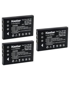 Kastar 3-Pack Battery Replacement for DDV-XT16I, DDV-Z530, HDV-R50, LDC-828Z, LDC-XT16i, HD170, HD170S, DV5311, DV5311HD, FinePix 50i, FinePix 601, FinePix F401, FinePix F401 Zoom, FinePix F410