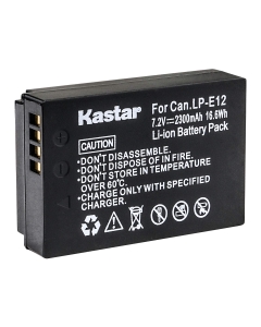 Kastar Battery (1-Pack) for Canon LP-E12 LPE12 Battery, LC-E12 LC-E12E Charger, Canon EOS 100D, EOS M, EOS M2, EOS M10, EOS M50, EOS M100, EOS M200, EOS Rebel SL1, PowerShot SX70 HS Cameras