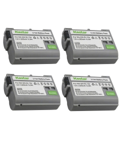 Kastar 4-Pack Battery Replacement for Nikon EN-EL15, EN-EL15a, EN-EL15b, EN-EL15e Battery, Nikon MH-25, MH-25a Charger, Nikon Z 5, Z5 Camera, Nikon MB-D11, MB-D12, MB-D14, MB-D15, MB-D16, MB-D18