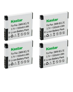 Kastar 4-Pack DMW-BCL7E Battery Replacement for Panasonic DMW-BCL7 DMW-BCL7E Battery, DMW-BTC11 Charger, Panasonic Lumix DMC-XS1, Lumix DMC-XS3 Camera
