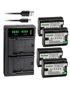 Kastar 4-Pack NP-W235 Battery and LTD2 USB Charger Replacement for Fujifilm NP-W235 NPW235 Battery, Fujifilm BC-W235 BCW235 Charger, Fujifilm X-T5 Mirrorless Camera, Fujifilm X-S20 Mirrorless Camera