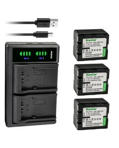 Kastar 3-Pack VW-VBN130 Battery and LTD2 USB Charger Replacement for Panasonic HC-X910, HC-X920, HC-X920M, HDC-HS900, HDC-HS900GK, HDC-HS900GK-3D, HDC-HS900K, HDC-SD800, HDC-SD800GK, HDC-SD800GK-3D