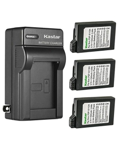 Kastar 3-Pack PSP110 Battery and AC Wall Charger Replacement for Sony PSP-110 Battery, Sony Video Game PSP Playstation PSP-1003, PSP-1004, PSP-1005, PSP-1006, PSP-1007, PSP-1008, PSP-1001, PSP-1002