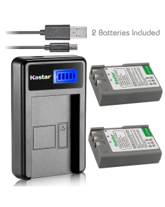 Kastar EN-EL9a Battery (X2) & LCD Slim USB Charger for Nik EN-EL9, ENEL9, EN-EL9a, ENEL9A, MH-23 and Nik D3000, D5000, D40, D60, D40X SLR Cameras