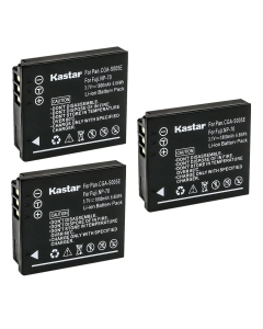 Kastar 3-Pack CGA-S005 Battery Replacement for Panasonic Lumix DMC- FX07, Lumix DMC- FX10, Lumix DMC- FX100, Lumix DMC- FX12, Lumix DMC- FX150, Lumix DMC- FX180, Lumix DMC- FX3, Lumix DMC- FX50 Camera