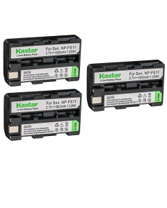 Kastar Battery 3-Pack Replacement for NP-FS11 NP-F10 NP-FS10 NP-FS12 FS21 FS31 and CCD-CR1 CCD-CR5 DCR-PC1 DCR-PC2 DCR-PC3 DCR-PC4 DCR-PC5 DCR-TRV1VE Cyber-Shot DSC-F505 DSC-F505V DSC-F55 DSC-F55V